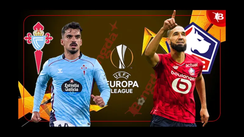 Cầu thủ của Celta Vigo và Lille đối mặt trên sân cỏ